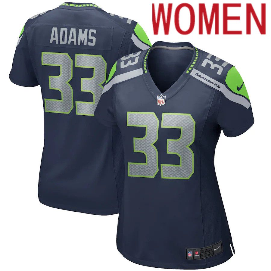 Women Seattle Seahawks 33 Jamal Adams Nike College Navy Game Player NFL Jersey